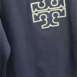 Women’s Navy Sweatshirt with White Embroidered Logo